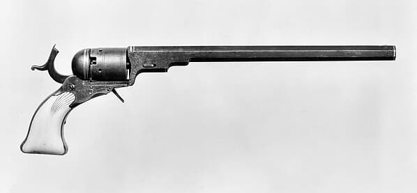 Colt Paterson Percussion Revolver, No. 5, Holster Model, serial no. 528, by Samuel Colt