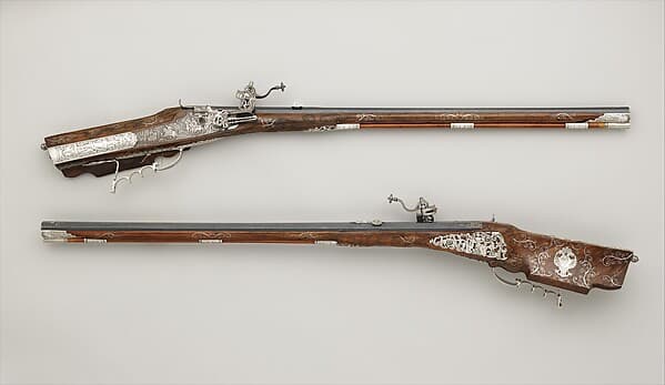 Pair of Wheellock Rifles Made for Emperor Leopold I (1640–1705), by Caspar Neireiter