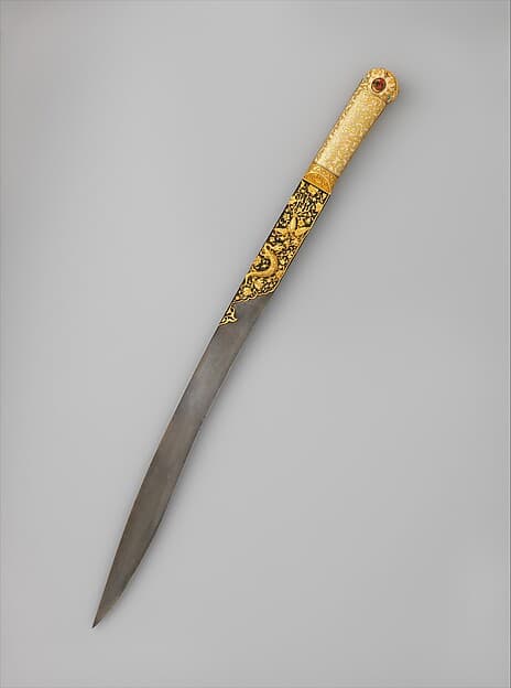 Short Sword (Yatagan) from the Court of Süleyman the Magnificent (reigned 1520–66), by Ahmed Tekelü
