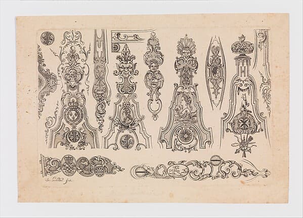 Plate three from Nouveavx Desseins D'Arquebvseries, by De Lacollombe