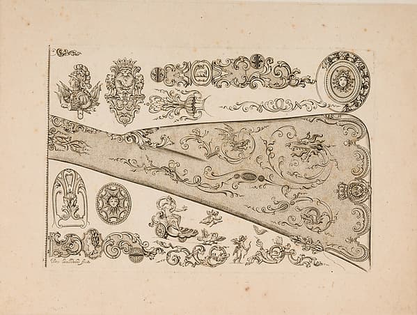 Plate Seven from Nouveavx Desseins D'Arquebvseries, by De Lacollombe
