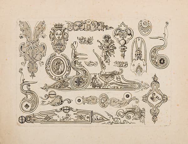 Plate Five from Nouveavx Desseins D'Arquebvseries, by De Lacollombe