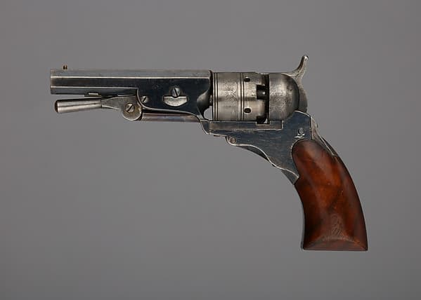 Colt Paterson Pocket Percussion Revolver, Fourth Ehlers Model, serial no. 152, with Case and Accessories, by Samuel Colt