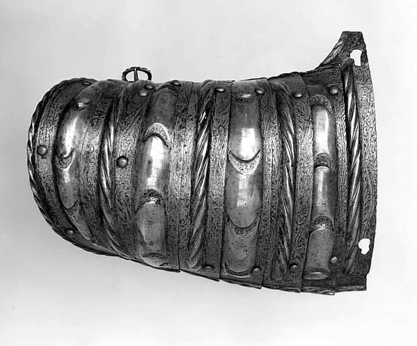 Left Tasset (Thigh Defense) from a Boy's Costume Armor, by Hans Seusenhofer