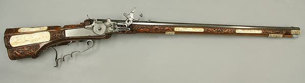 Wheellock Rifle Made for Emperor Leopold I, by Johann Michael Maucher