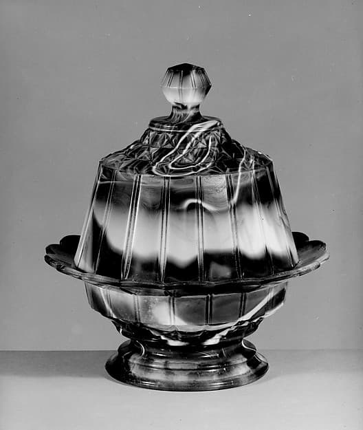 Covered butter dish, by Challinor, Taylor and Company