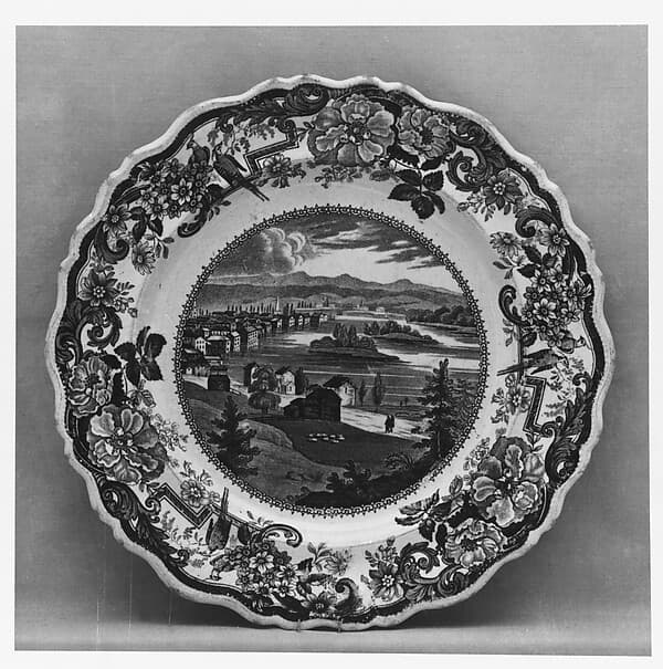 Picturesque Views/ Troy from Mount Ida/ Hudson River, by James and Ralph Clews