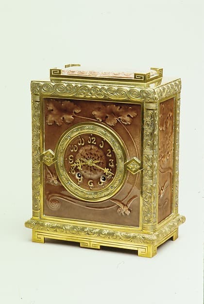 Clock, by J. and J. G. Low Art Tile Works