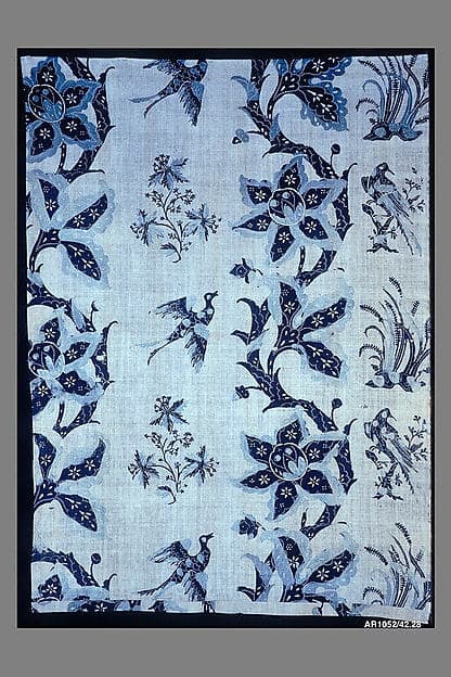 Panel, blue-resist textile