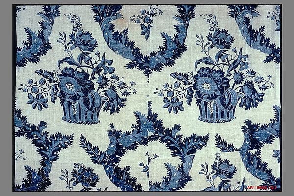 Panel, blue-resist textile