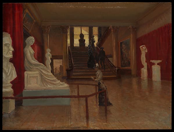 Entrance Hall of the Metropolitan Museum of Art when in Fourteenth Street, by Frank Waller