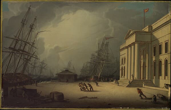The Custom House at Greenock, Scotland, by Robert Salmon