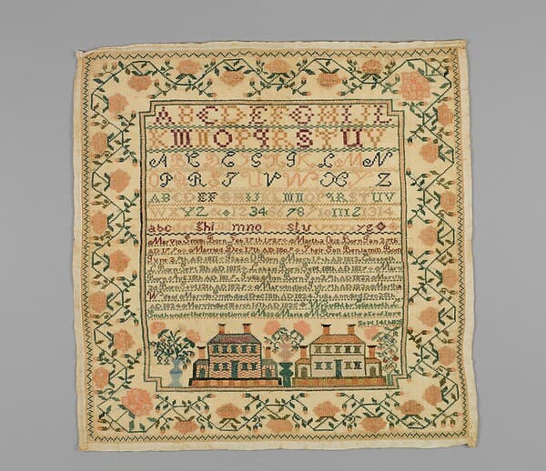 Sampler, by Elizabeth L[ydia] Smith