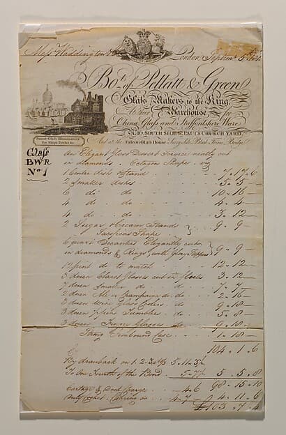 Original Bill of Sale, Pellatt and Green, by Pellatt & Green
