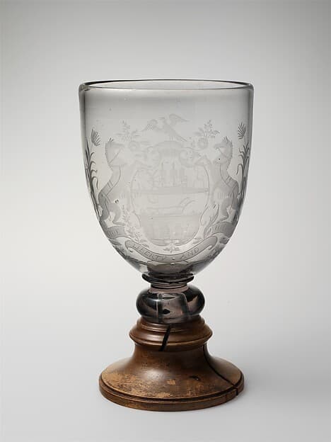 Goblet, by New Bremen Glass Manufactory