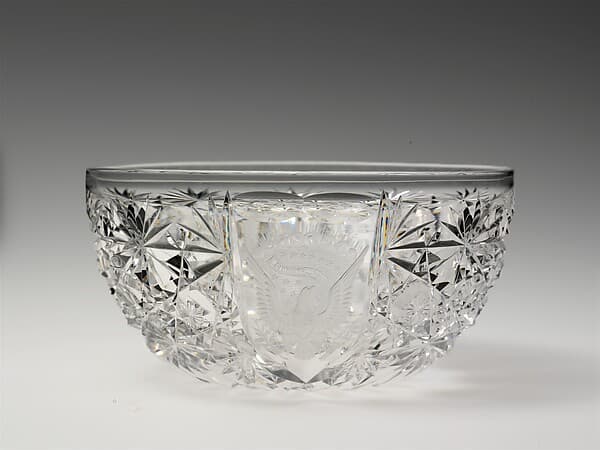 Finger bowl and plate, by C. Dorflinger and Sons