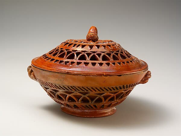 Covered bowl, by David Haring