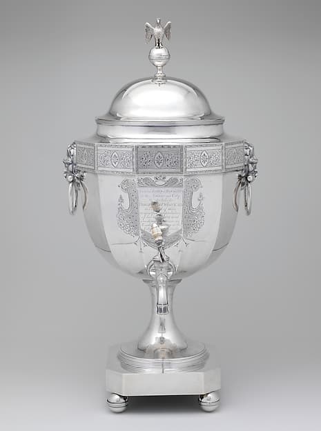 Tea or hot water urn, by John McMullin