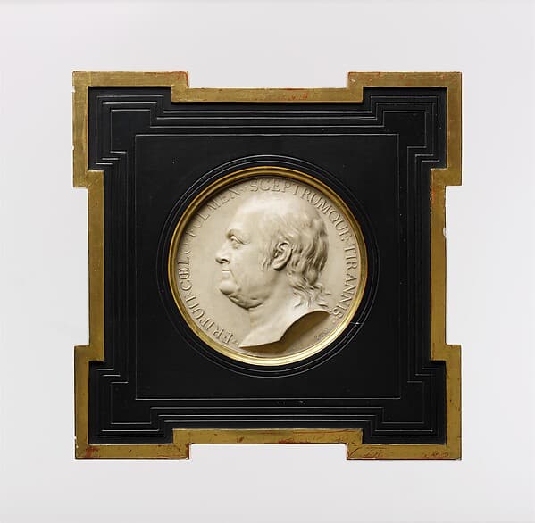Medallion of Benjamin Franklin, by Jean-Baptiste Nini