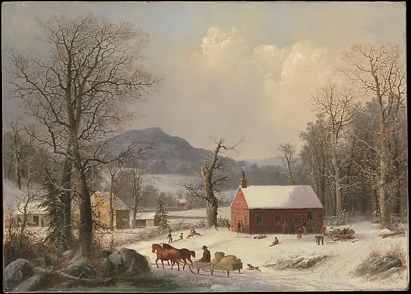Red School House (Country Scene), by George Henry Durrie