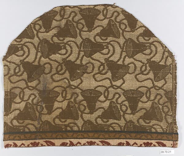 Bell-pattern textile, by Ida F. Clark