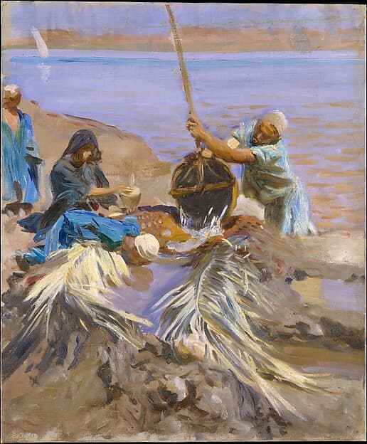 Egyptians Raising Water from the Nile, by John Singer Sargent