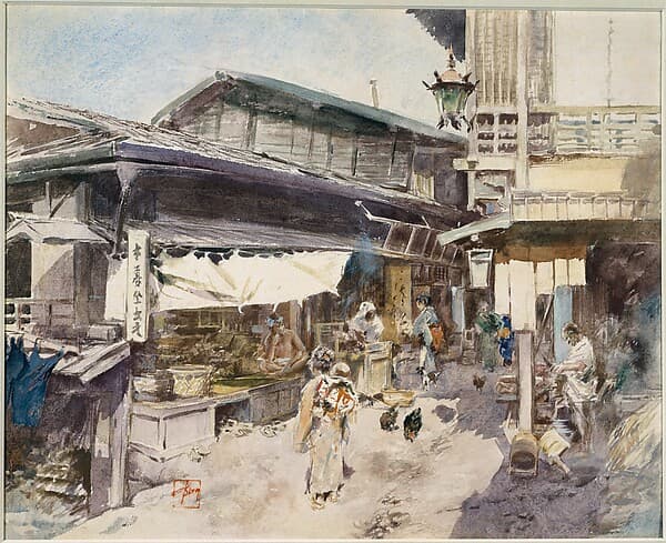 Street Scene in Ikao, Japan, by Robert Frederick Blum