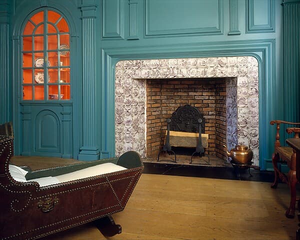 Fireplace wall paneling from the John Hewlett House, by John Hewlett