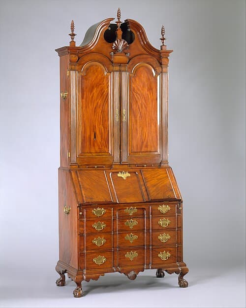 Desk and bookcase, by Nathaniel Gould