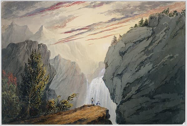 At the Waterfall, by David Claypoole Johnston