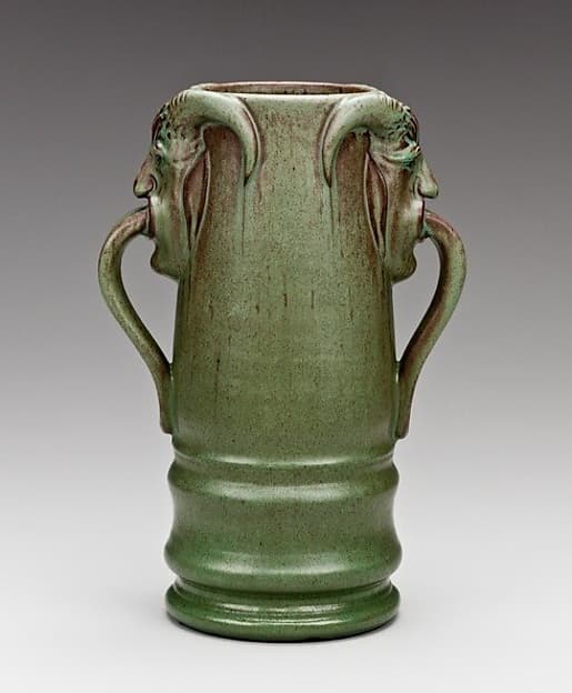 Vase with Satyr-head handles, by William J. Walley