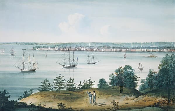 The Bay of New York Taken from Brooklyn Heights, by William Guy Wall