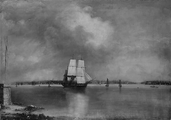 Bay and Harbor of New York from Bedlow's Island, by Edmund C. Coates