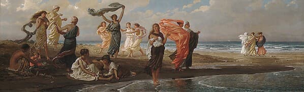 Greek Girls Bathing, by Elihu Vedder