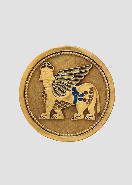 Brooch with Assyrian human-headed winged lion