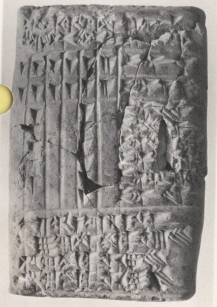Cuneiform tablet: account of delivery of animals for offering, Ebabbar archive