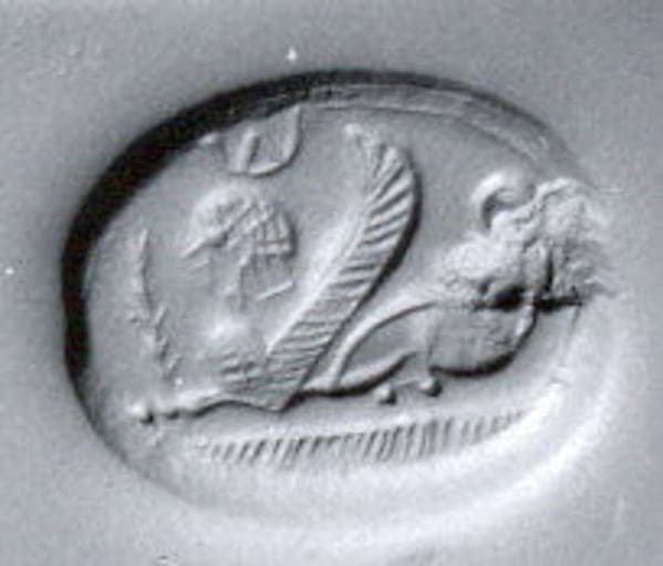 Stamp seal (scaraboid) with monster