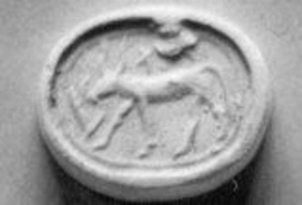 Stamp seal (scarab) with animal