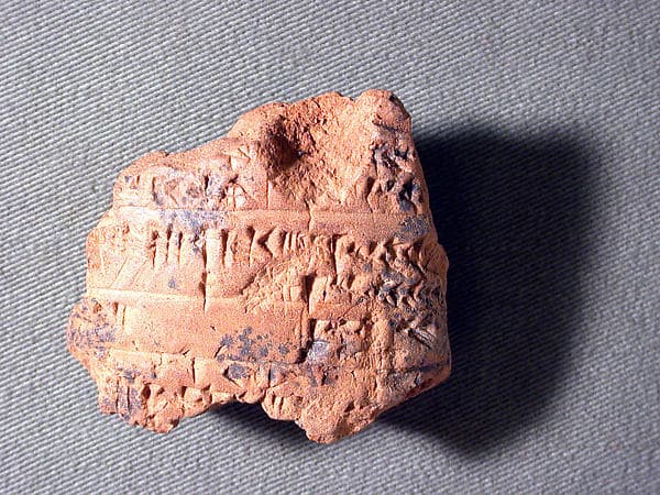 Cuneiform tablet: fragment, Ebabbar archive