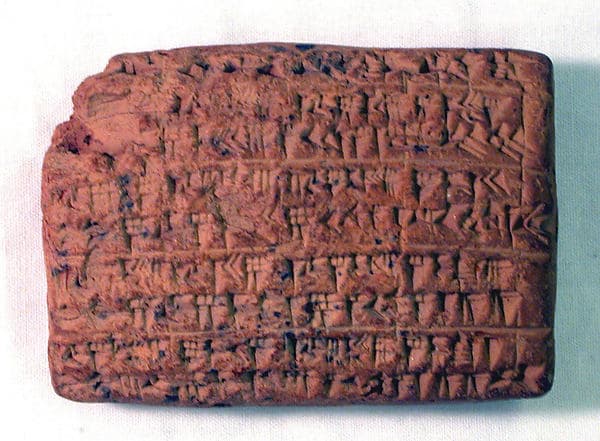 Cuneiform tablet: animal inventory from the reign of Nabopolassar or Nebuchadnezzar II, Ebabbar archive