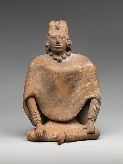 Seated female figure, by Maya artist(s)