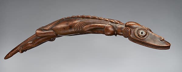 Moko (lizardman figure), by Rapa Nui artist
