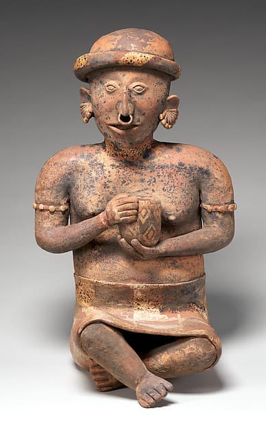 Seated female figure, by Nayarit artist(s)