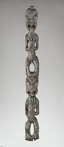 Tekoteko (gable figure), by Māori artist