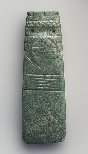 Figure-celt pendant, by Greater Nicoya or Central region artitst(s)