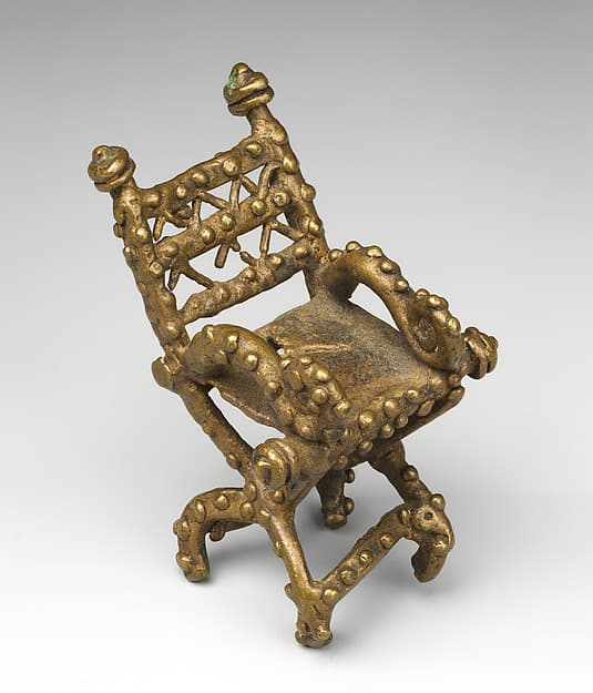 Chair gold weight, by Akan artist