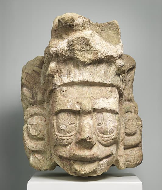 Head of a solar deity, by Maya artist(s)