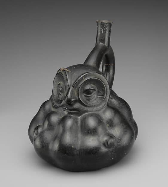 Stirrup Spout Bottle with Owl