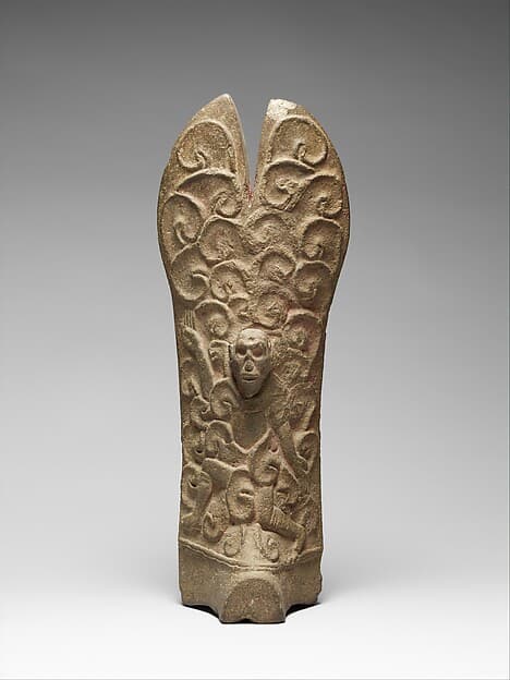 Palma with figure, by Classic Veracruz artist(s)