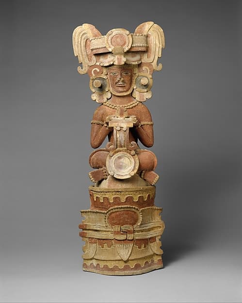 Censer with seated king, by Maya artist(s)